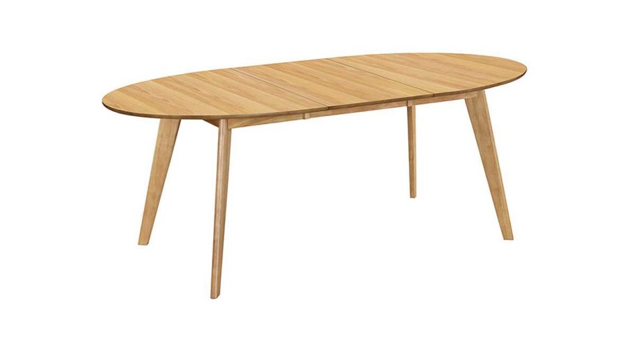 Table Miliboo Table Extensible | Table Manger Extensible Ovale En Bois Clair L150-200 Cm Marik