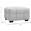 Canap & Fauteuil Miliboo | Pouf Repose-Pieds Design En Tissu Effet Velours Textur Beige Corto