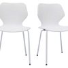 Jardin Miliboo | Chaises Design Blanches Int Rieur - Ext Rieur (Lot De 2) Flip