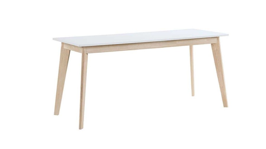 Bureau Miliboo Bureau Design | Bureau Avec Rangements 2 Tiroirs Scandinave Blanc Et Bois Clair L160 Leena