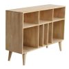 Rangement Miliboo | Buffet Ouvert Meuble De Rangement Bouteilles Ou Vinyles En Bois Manguier Massif L120 Cm Isidro