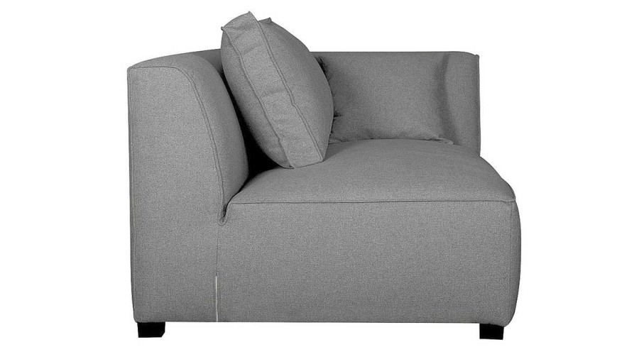 Canap & Fauteuil Miliboo Canap D'Angle | Module D'Angle Droit Pour Canap En Tissu Gris Anthracite Pluriel