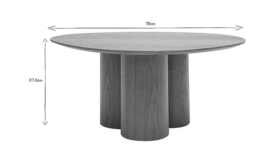 Table Miliboo | Table Basse Design Bois Fonc Noyer L78 Cm Hollen