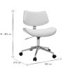 Chaise & Tabouret Miliboo | Chaise De Bureau Roulettes Design Blanc, Bois Clair Ch Ne Et M Tal Malmo