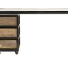 Bureau Miliboo Bureau Design | Bureau Avec Rangements 3 Tiroirs Industriel Bois Manguier Massif Et M Tal Noir L156 Cm Industria