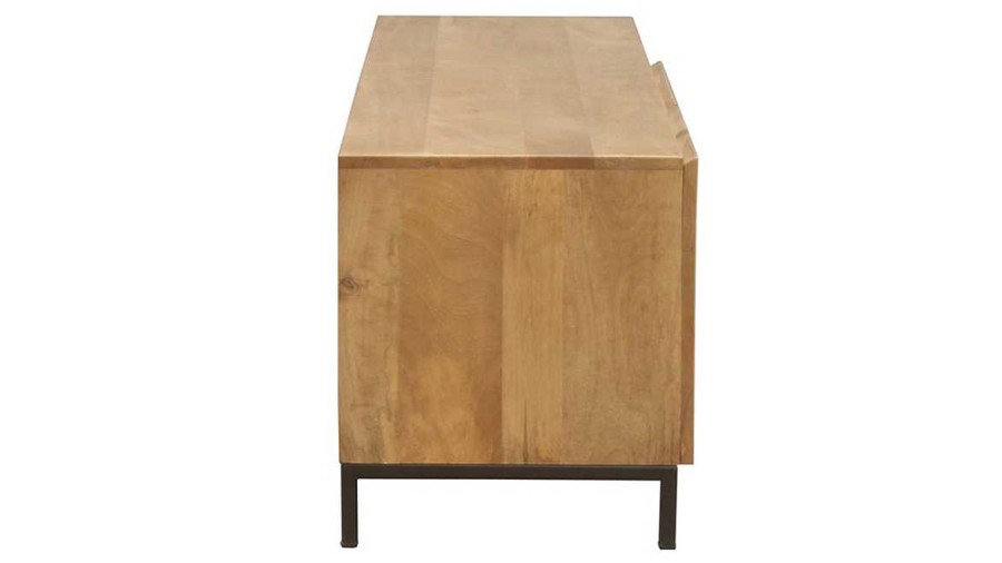 Rangement Miliboo Meuble Tv Design | Meuble Tv Industriel En Bois Manguier Massif Et M Tal L145 Cm Ypster