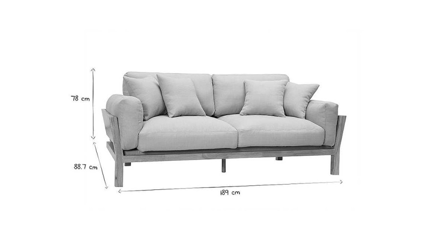 Canap & Fauteuil Miliboo Canap Design | Canap Scandinave D Houssable 3 Places En Tissu Gris Anthracite Et Bois Clair Kyo