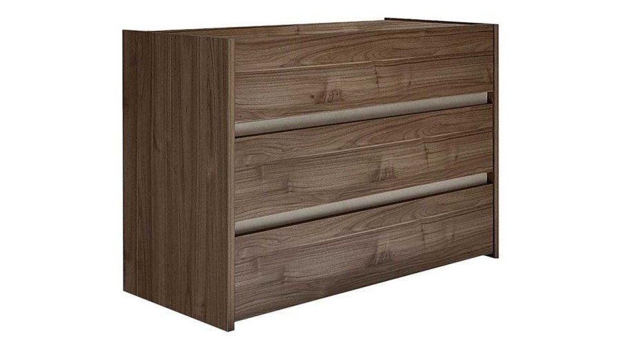 Rangement Miliboo | Commode Design Bois Fonc 3 Tiroirs L111 Cm Ode