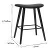 Chaise & Tabouret Miliboo Tabouret De Bar | Tabourets De Bar Design Bois Fonc Noyer Et Noir H65 Cm (Lot De 2) Meadow