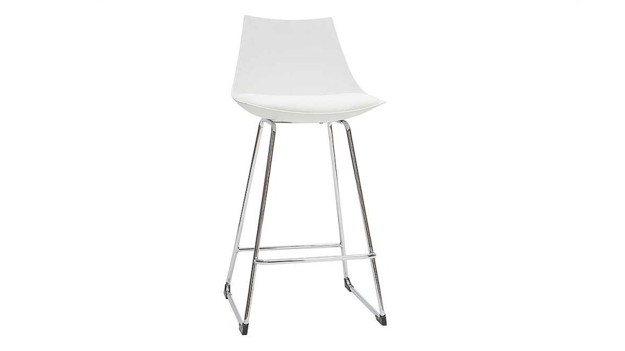 Chaise & Tabouret Miliboo Tabouret De Bar | Tabourets De Bar Design Blancs 65 Cm (Lot De 2) June