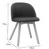 Chaise & Tabouret Miliboo Chaise Design | Chaises Scandinaves En Tissu Bleu Canard Et Bois Clair Massif (Lot De 2) Celeste