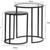 Table Miliboo | Tables D'Appoint Gigognes En Verre Tremp Et M Tal Noir Tahl