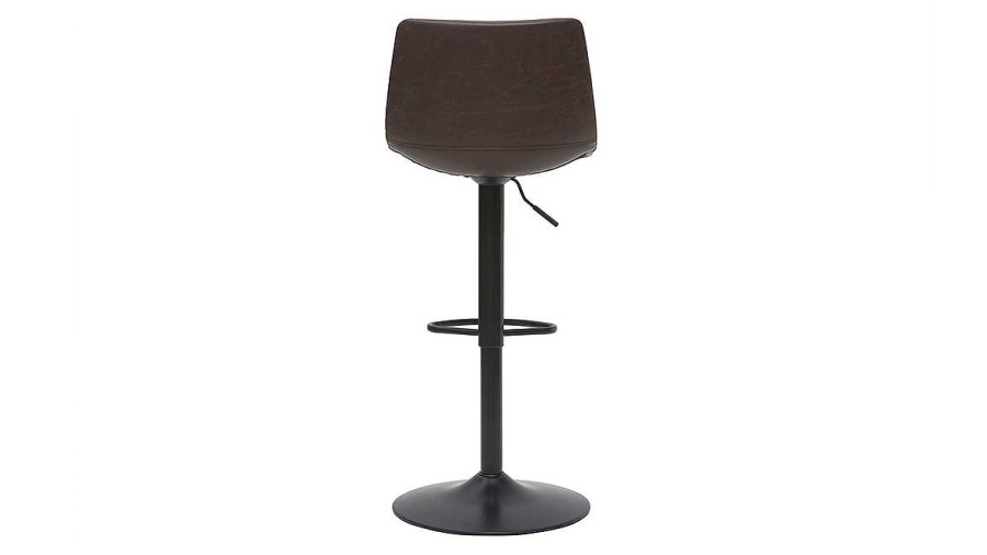 Chaise & Tabouret Miliboo Tabouret De Bar | Tabourets De Bar Vintage R Glables Pivotants Marron (Lot De 2) New Rock