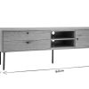 Rangement Miliboo Meuble Tv Design | Meuble Tv Finition En Bois Clair Ch Ne Et M Tal Noir L160 Cm Pernelle