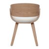 Chaise & Tabouret Miliboo Chaise Design | Chaise Design En Tissu Effet Laine Boucl E Blanc Et Bois Clair Bent