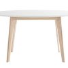 Table Miliboo Table Manger Fixe | Table Scandinave Ovale Blanche Et Bois Clair L150 Cm Leena