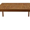 Jardin Miliboo | Table De Jardin Carr E En Bois Massif L140 Cm Akis