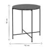 Table Miliboo | Table D'Appoint Ronde Design En Marbre Marron Et M Tal Noir D42 Cm Sarda