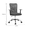 Chaise & Tabouret Miliboo | Fauteuil De Bureau Roulettes Design En Mesh Gris Et Acier Chrom Pluz