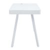 Bureau Miliboo Bureau Design | Bureau Connect Multim Dia Avec Tiroir En Verre Et M Tal Blanc L120 Cm Clever