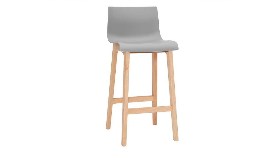 Chaise & Tabouret Miliboo Tabouret De Bar | Tabourets De Bar Design Bois Et Gris Clair H65 Cm (Lot De 2) New Surf