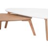 Table Miliboo | Tables Basses Gigognes Scandinaves Bois Clair Ch Ne Et Blanc (Lot De 2) Artik