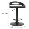 Chaise & Tabouret Miliboo Tabouret De Bar | Tabouret De Bar R Glable Design Noyer Et Polyur Thane Noir Mano