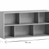 Bureau Miliboo | Biblioth Que Basse Finition Bois Clair Ch Ne L140 Cm Epure