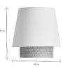 Luminaire Miliboo | Applique Murale Design En Coton Blanc Et Rabane Naturelle H25 Cm Jume