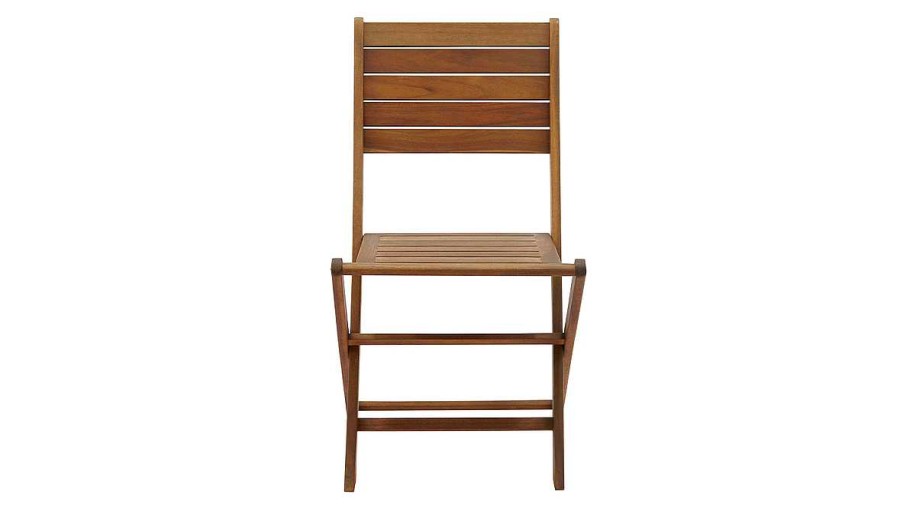 Jardin Miliboo | Chaises De Jardin Pliantes En Bois Massif (Lot De 2) Canopee