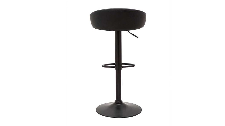 Chaise & Tabouret Miliboo Tabouret De Bar | Tabourets De Bar Design Relevables Noirs (Lot De 2) Reynold