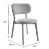 Chaise & Tabouret Miliboo Chaise Design | Chaises Scandinaves En Tissu Gris Clair Et Bois Clair Massif (Lot De 2) Fauvette