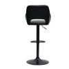 Chaise & Tabouret Miliboo Tabouret De Bar | Tabourets De Bar R Glables Noirs (Lot De 2) Laurette