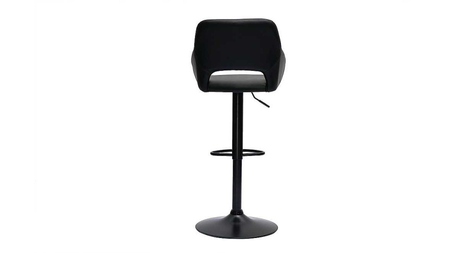 Chaise & Tabouret Miliboo Tabouret De Bar | Tabourets De Bar R Glables Noirs (Lot De 2) Laurette