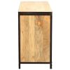 Rangement Miliboo | Commode Industrielle En Bois Manguier Massif Et M Tal Noir 6 Tiroirs L130 Cm Industria