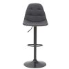 Chaise & Tabouret Miliboo Tabouret De Bar | Tabourets De Bar Design R Glables Gris Fonc (Lot De 2) Cox