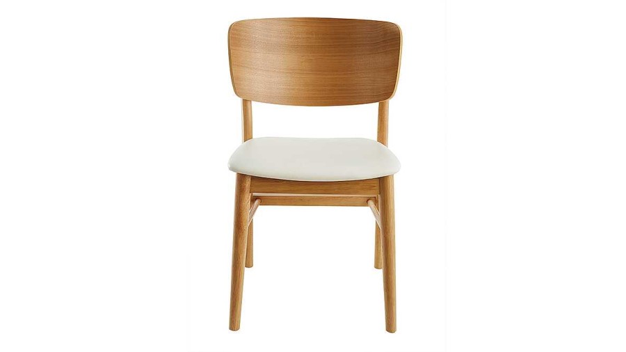 Chaise & Tabouret Miliboo Chaise Design | Chaises Scandinaves En Bois Clair Et Blanc (Lot De 2) Sheldon