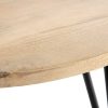 Table Miliboo | Table Basse Ronde Bois Manguier Massif Et M Tal Noir D80 Cm Vibes