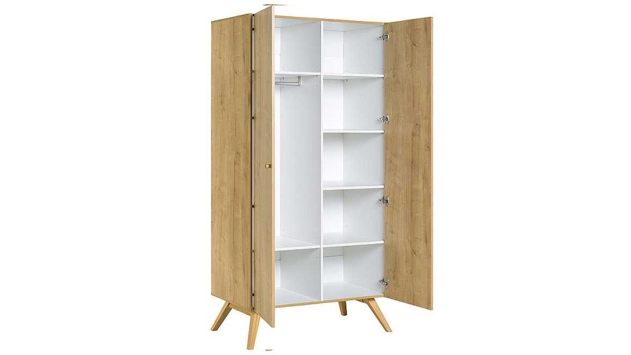 Chambre Miliboo | Armoire Scandinave Finition Bois Ch Ne Clair L100 Cm Mahe