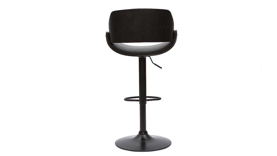 Chaise & Tabouret Miliboo Tabouret De Bar | Tabouret De Bar Design R Glable Bois Et M Tal Noir Clash