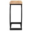 Table Miliboo | Table D'Appoint Design Rectangulaire En Bois Massif Et M Tal Noir L45 Cm Break