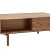 Table Miliboo | Table Basse Rectangulaire Avec Rangements Bois Fonc Noyer L100 Cm Suva