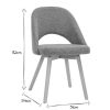 Chaise & Tabouret Miliboo Chaise Design | Chaises Scandinaves En Tissu Effet Velours Textur Terre Br L E Et Bois Clair (Lot De 2) Cosette