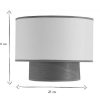 Luminaire Miliboo | Applique Murale Bi-Mati Re En Coton Blanc Cass Et Feuille D'Acajou H20 Cm Solar