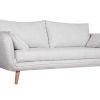 Canap & Fauteuil Miliboo Canap Design | Canap Scandinave 3 Places En Tissu Gris Clair Chin Et Bois Clair Creep